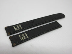 New Ebel 13mm Black Sharkskin Leather Strap OEM