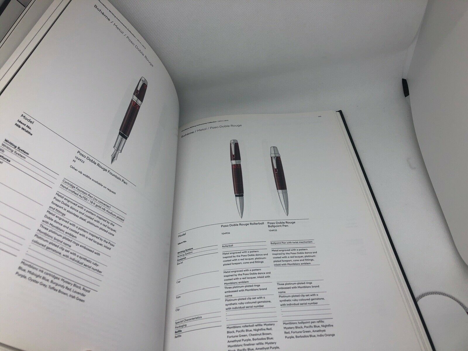 Montblanc Pen Manual Guide Hardcover Book 2014 2015