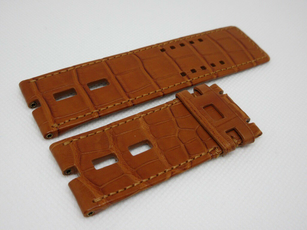 New Roger Dubuis 28mm Brown Alligator Strap