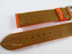 New Bedat & Co. 16mm Orange Silk Grosgrain Strap Stainless Steel Buckle OEM