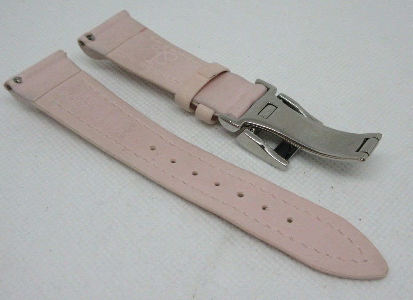 New Jacob & Co. 20mm Pink Poly Rubber Strap Deployant Buckle Stainless Steel
