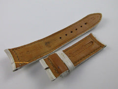 Jaeger LeCoultre 17mm White Alligator Strap OEM Short Size