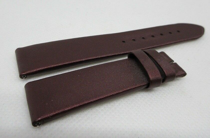 New Jaeger LeCoultre 17mm Purple Satin Leather Strap OEM Fabric Bag