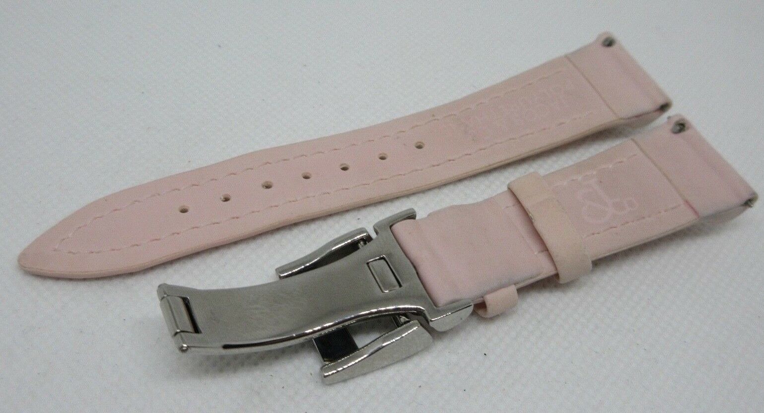 New Jacob & Co. 20mm Pink Poly Rubber Strap Deployant Buckle Stainless Steel