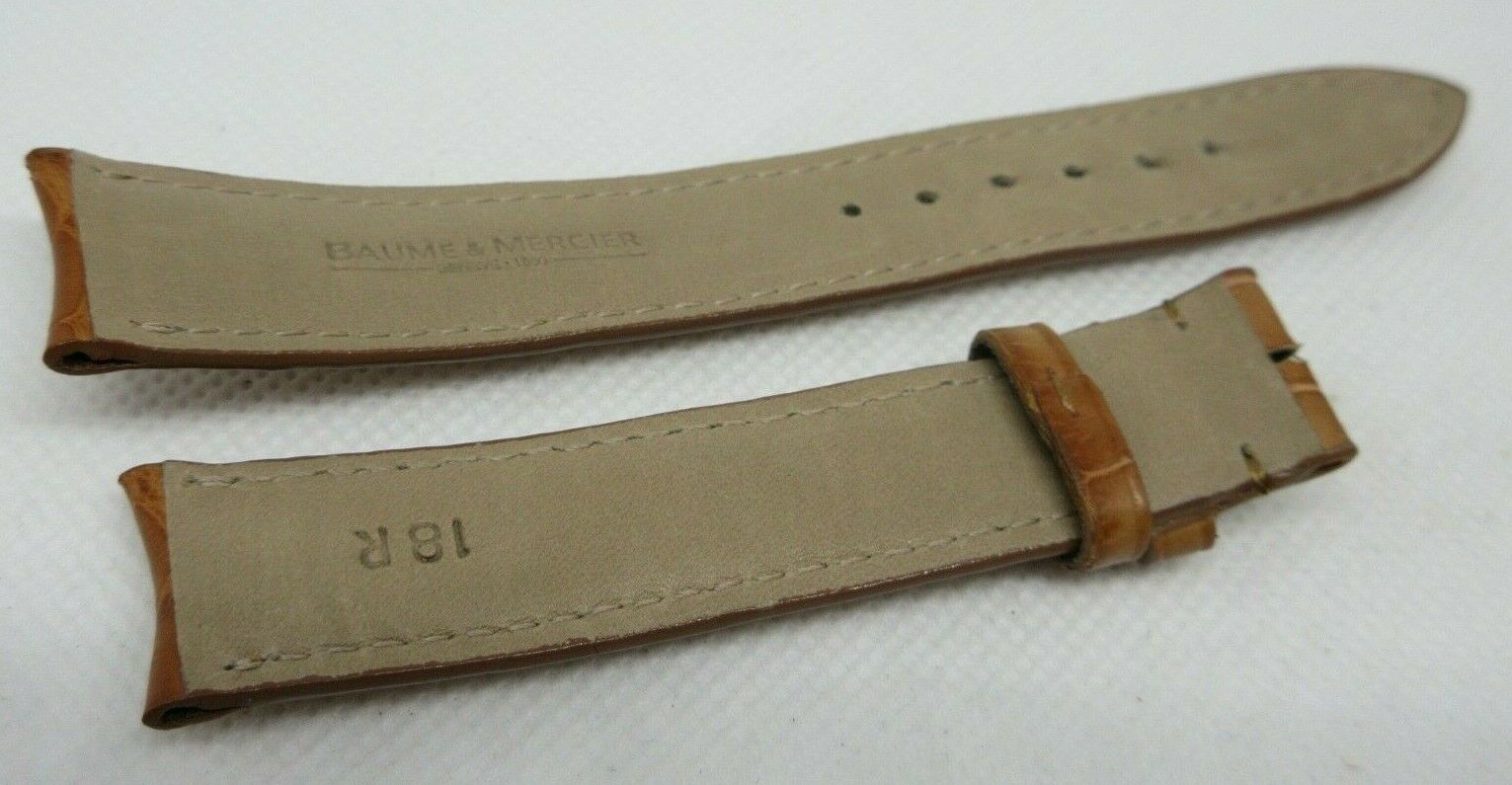 Baume Mercier 18mm Brown Alligator Strap OEM Genuine
