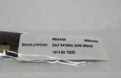 New Baume Mercier 14mm Dark Brown Leather Strap Stainless Steel Buckle OEM