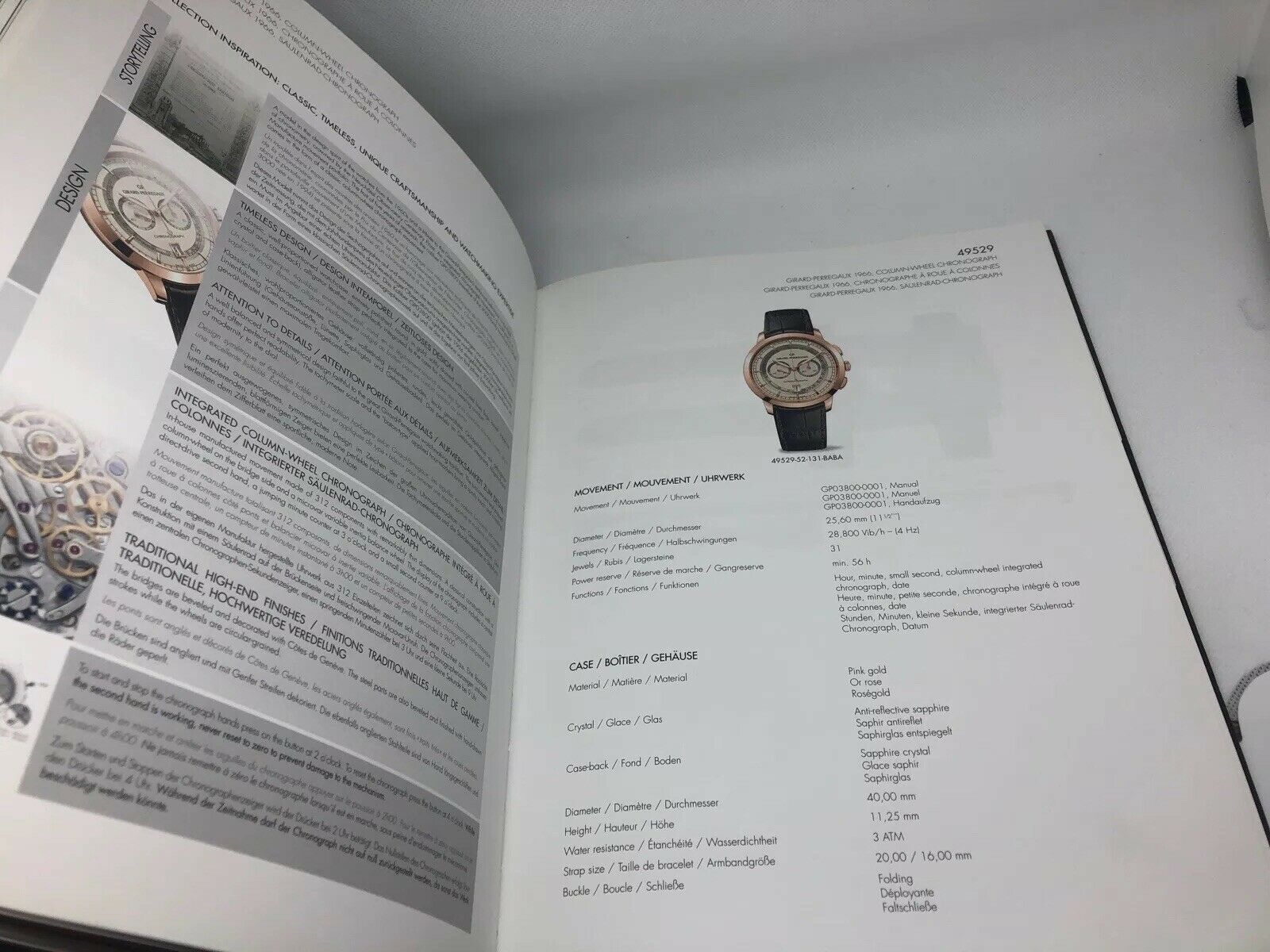 Girard Perregaux Dealer Manual Guide Hardcover Book 2014 2015