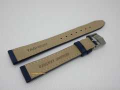 New Tag Heuer 15mm Blue Leather Strap Steel Buckle