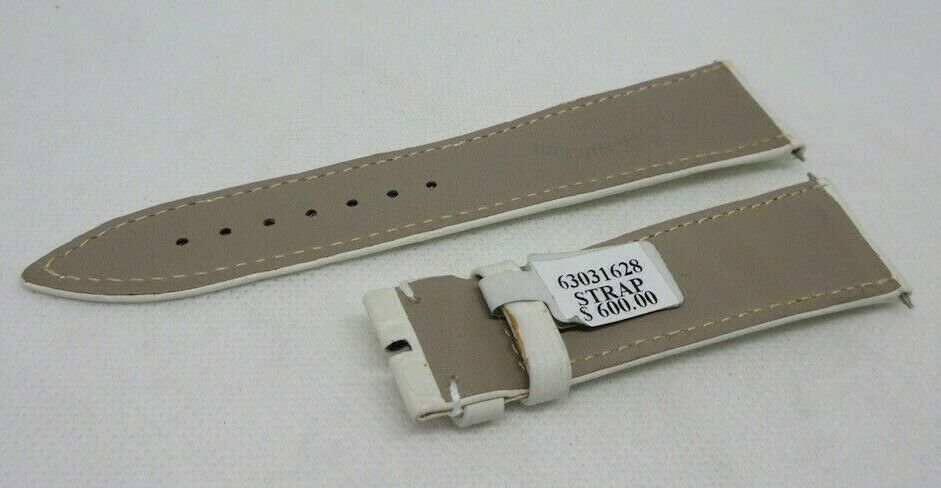New Franck Muller 22mm White Alligator Strap OEM Genuine