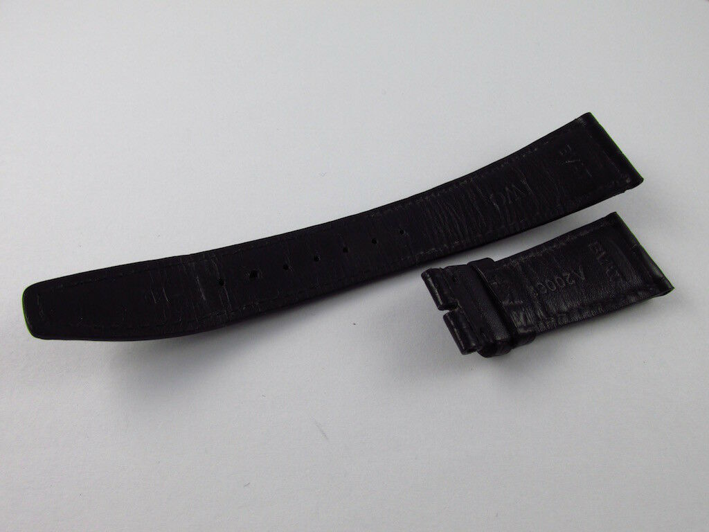 IWC 22mm Black Alligator Strap OEM for Deployant Buckle