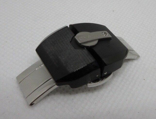 New Cvstos 18mm Stainless Steel Black Ceramic Deployant Buckle OEM