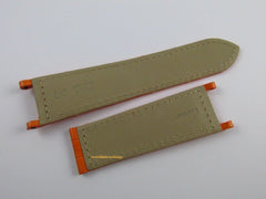 New Cartier Pasha 21mm Orange Alligator Strap OEM for Deployant Buckle Bag