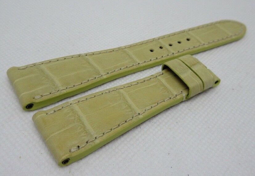 New Roger Dubuis M28 Yellow Alligator Strap 19mm