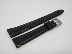 New Tag Heuer 14mm Black Leather Strap Steel Buckle