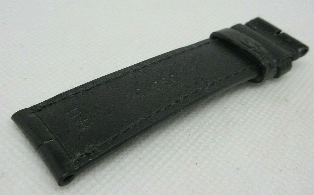New IWC 21mm Black Alligator Strap OEM Genuine 1 Piece