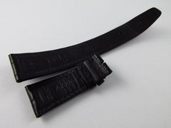 IWC 22mm Black Alligator Strap OEM for Deployant Buckle