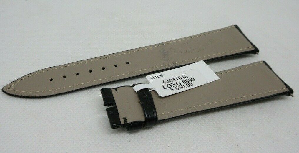New Franck Muller 22mm Black Alligator Strap OEM Genuine XL Length