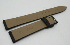 New Piaget 16mm Black Leather Strap Fabric OEM Genuine