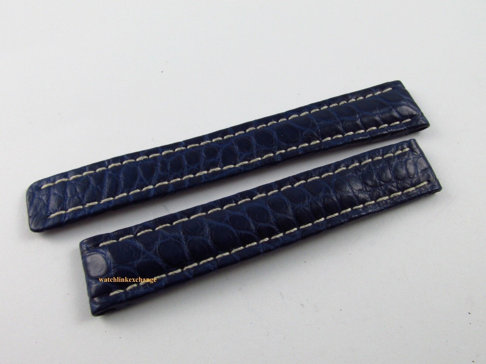 New Breitling 15mm Blue Alligator Strap 539P OEM