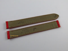 New Cartier 12mm Red Alligator Strap OEM Bag for Deployant Buckle