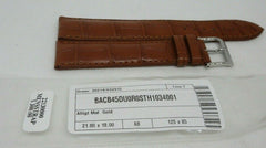 New Camille Fournet 21mm Brown Alligator Strap Genuine Steel Buckle Bag OEM