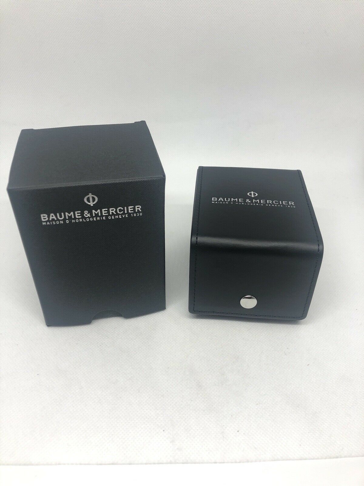 New Baume Mercier Watch Travel Case Black Leather OEM Genuine