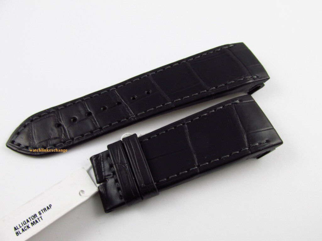 New Jaeger LeCoultre 23mm Black Alligator Strap Short Size OEM