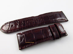 Panerai 23mm Burgundy Alligator Strap OEM for Radiomir 42mm Pin Buckle A Series