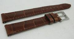 New Camille Fournet 14mm Brown Alligator Strap Genuine Steel Buckle Authentic