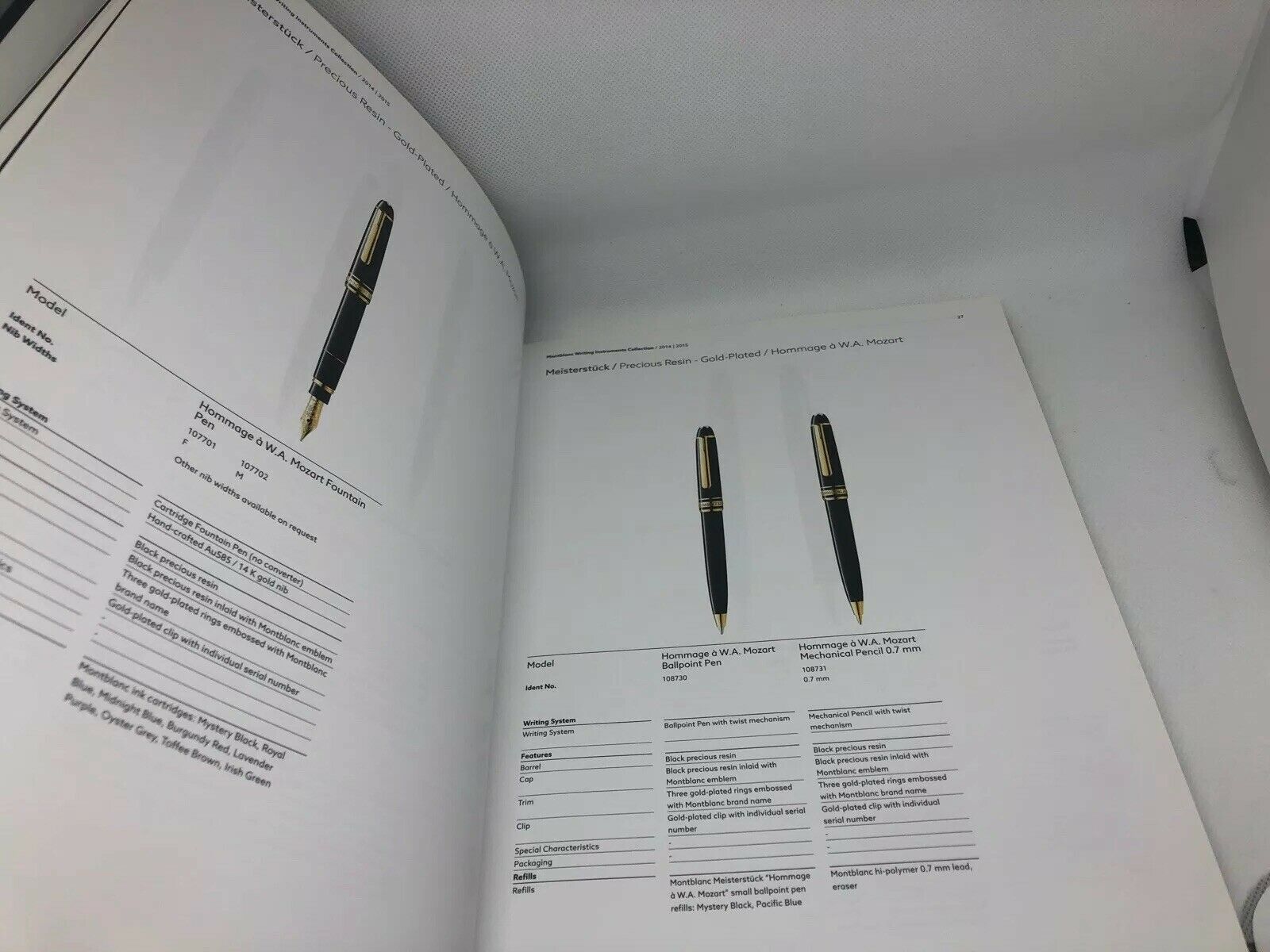 Montblanc Pen Manual Guide Hardcover Book 2014 2015