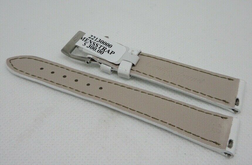 New Camille Fournet 16mm White Alligator Strap Buckle Genuine