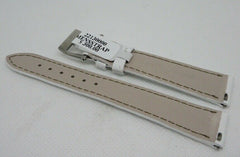 New Camille Fournet 16mm White Alligator Strap Buckle Genuine