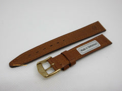 New Tag Heuer 14mm Brown Leather Strap Buckle
