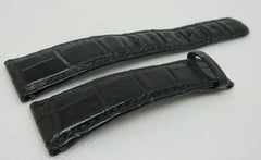 A. Lange & Sohne 20mm Black Alligator Strap OEM Genuine Blue Stitch