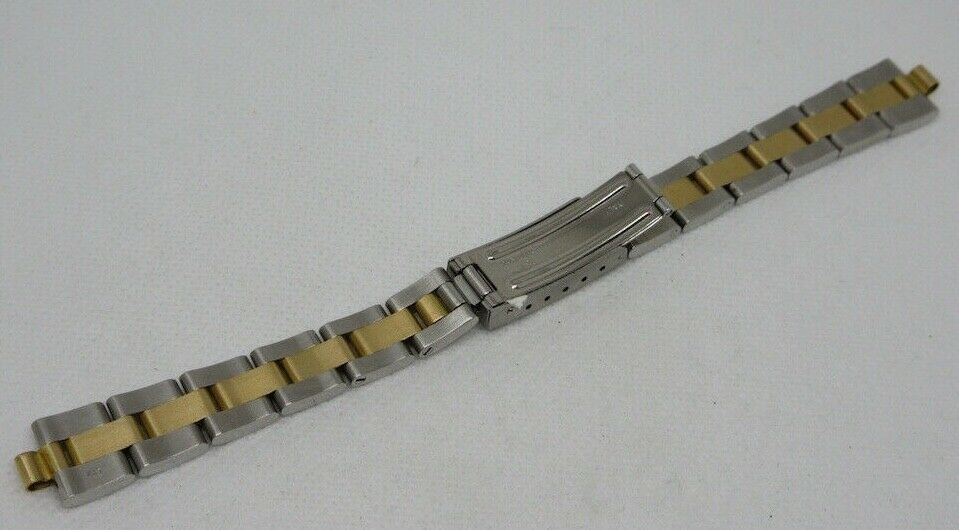 Stainless Steel 18k Gold Watch Bracelet Italian Aftermarket