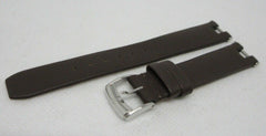 New Baume Mercier 14mm Dark Brown Leather Strap Stainless Steel Buckle OEM