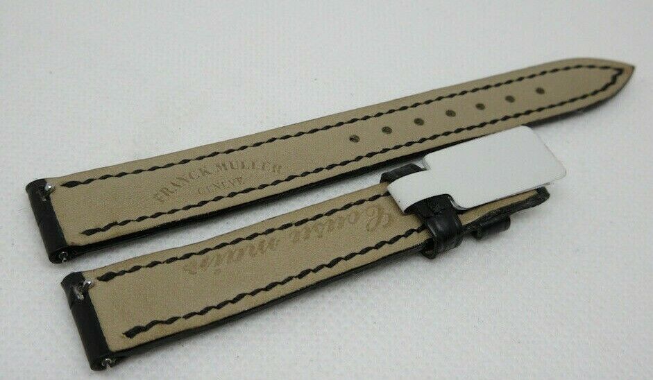New Franck Muller 14mm Black Alligator Strap OEM Genuine