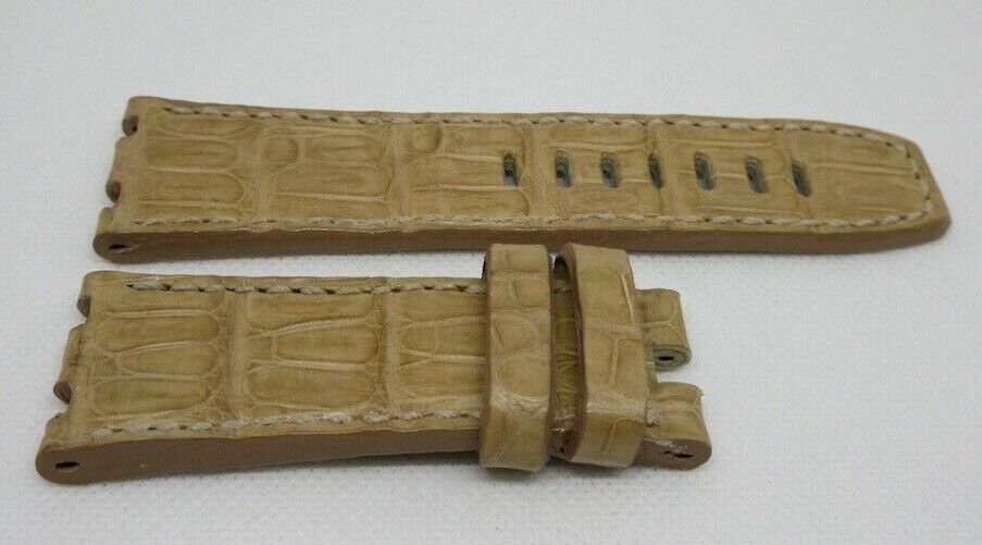 Camille Fournet 29mm Tan Alligator Strap for Audemars Piguet Royal Oak Offshore