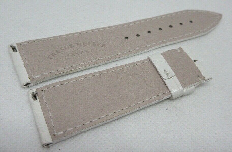 New Franck Muller Master Square 23mm White Alligator Strap 6002M