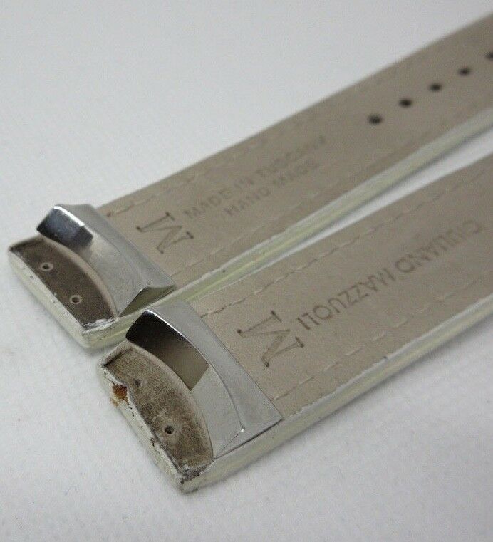 Giuliano Mazzuoli Manometro 18mm White Leather Strap Stainless Steel Buckle OEM