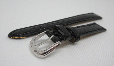 Franck Muller Diamond Stainless Steel Buckle 14mm Black Alligator Strap