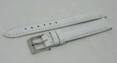 New Camille Fournet 14mm White Alligator Strap Genuine Steel Buckle Authentic