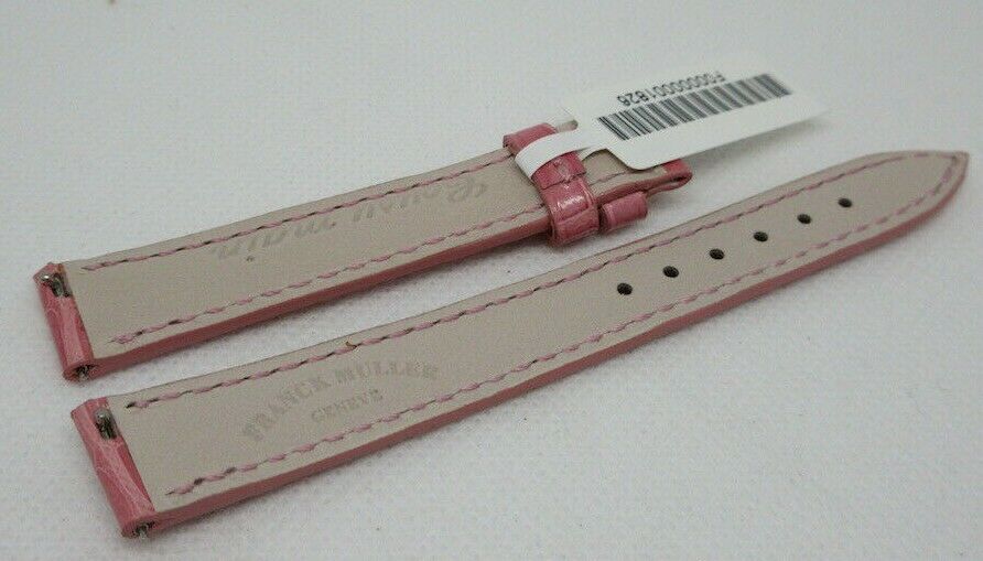 New Franck Muller 14mm Pink Alligator Strap OEM Genuine Glossy 1752 Series