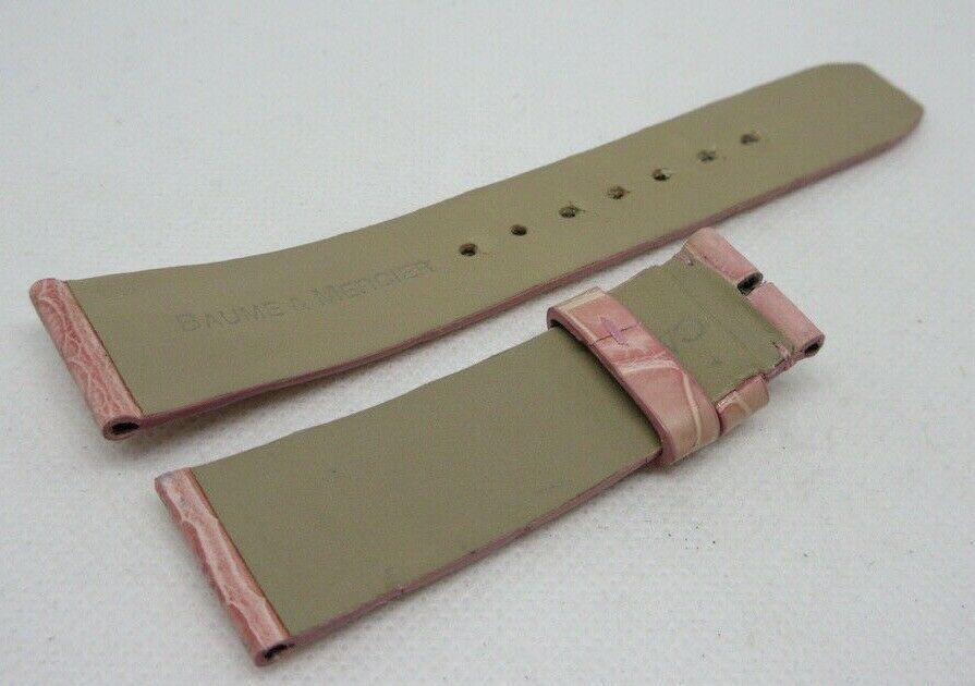 Baume Mercier 21mm Pink Alligator Strap OEM Genuine