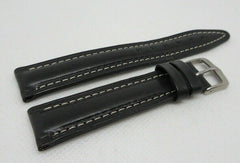 New Tag Heuer 18mm Black Leather Strap OEM Stainless Steel Buckle