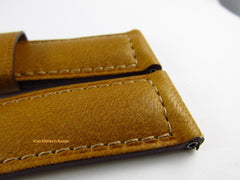 Panerai 24mm Gold Cashmere Calf Leather Strap OEM Tubes