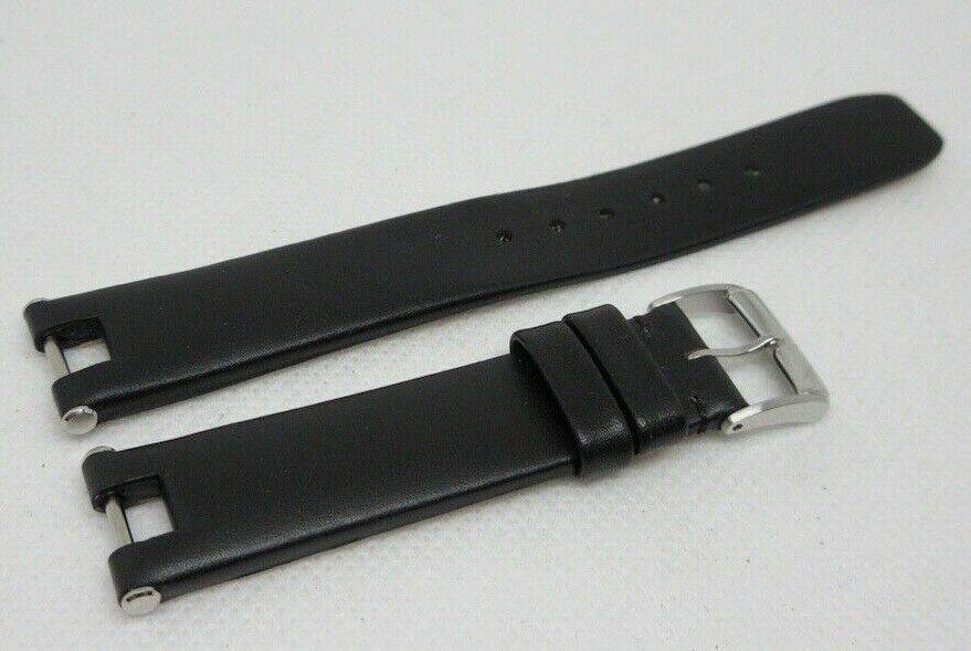 Baume Mercier 14mm Black Leather Strap Stainless Steel Buckle OEM