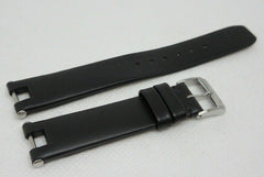 Baume Mercier 14mm Black Leather Strap Stainless Steel Buckle OEM