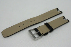 Baume Mercier 14mm Black Leather Strap Stainless Steel Buckle OEM