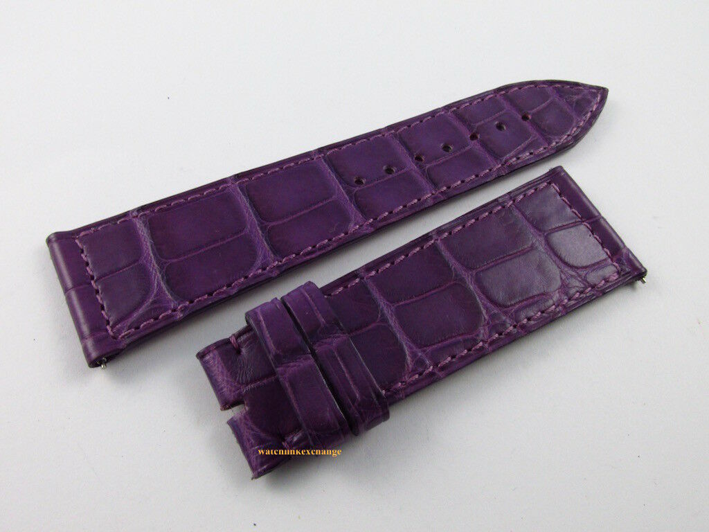 New Franck Muller Long Island 23mm Purple Alligator Strap OEM Bag